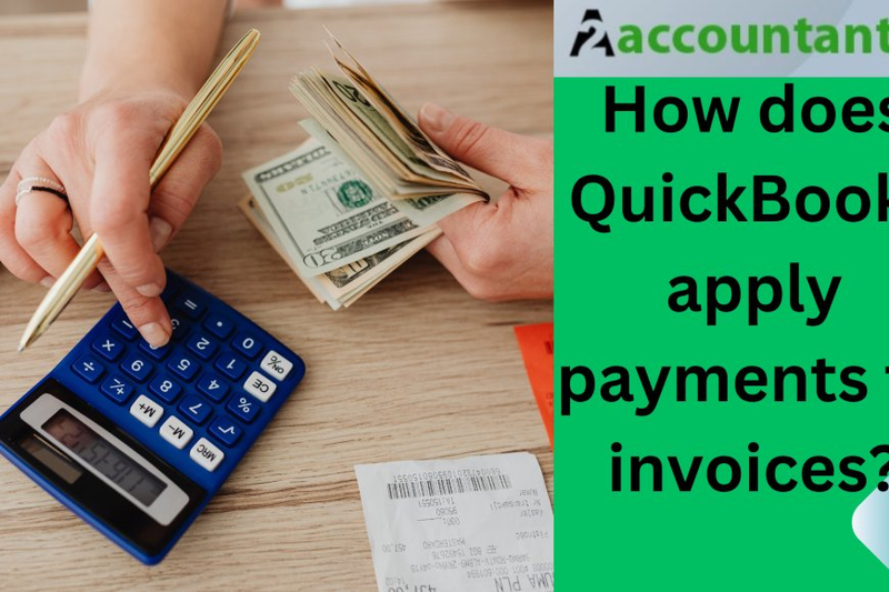 How does QuickBooks apply payments to invoices?