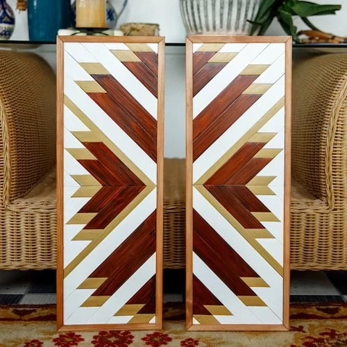 Let Me Decor's Rustic Gold Wooden Wall Art At An Affordable Price