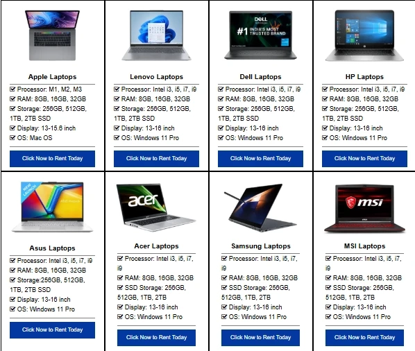 Top Benefits of Choosing a Laptop on Rent for Short-Term Projects