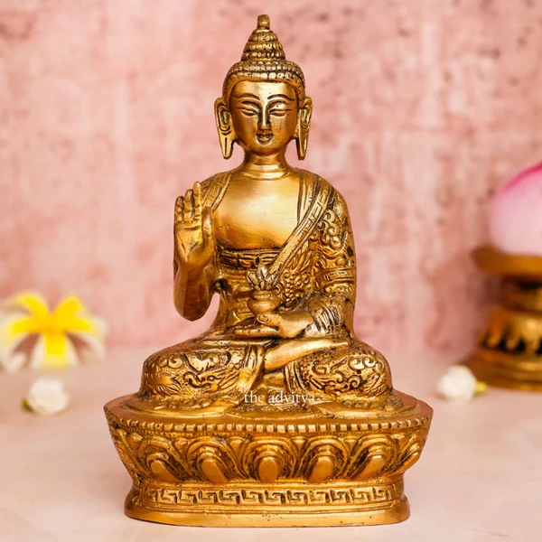 What Does the Earth-Touching Mudra of Lord Buddha Statue Represent?