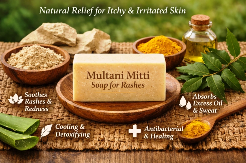 Multani Mitti Soap for Rashes: A Natural Solution for Sensitive and Irritated Skin