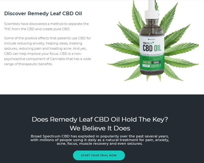 Remedy Leaf CBD Oil - Live A Blissful Life With Natural Formula!