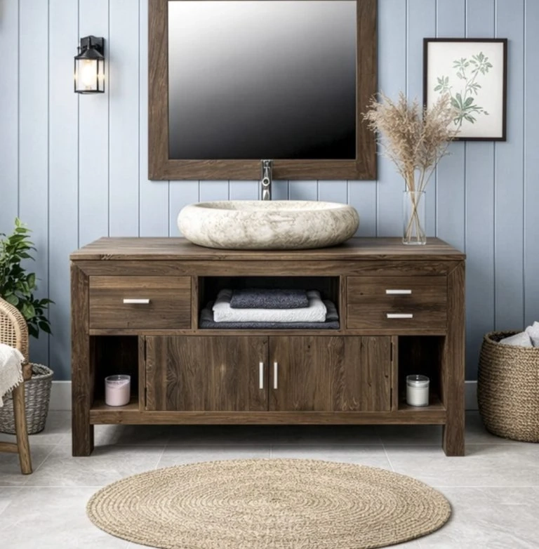 How Does a Wooden Vanity Unit Enhance Bathroom Design?