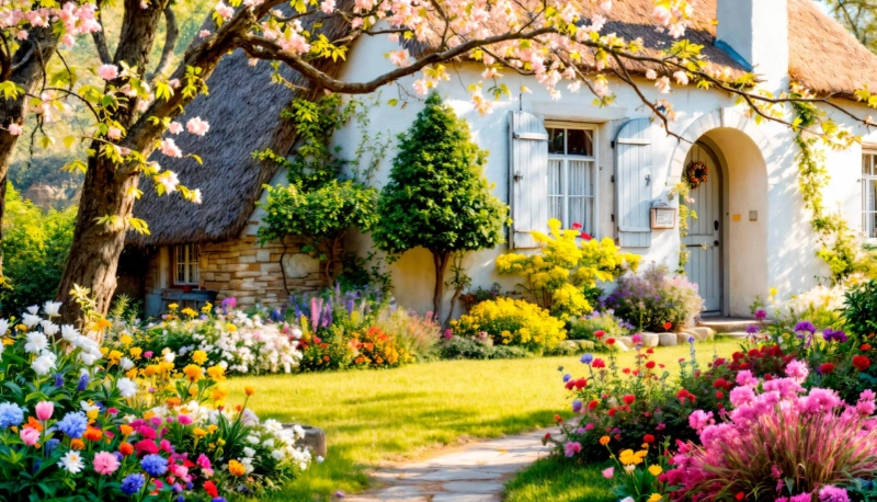 English Cottage Garden Landscaping Ideas for a Charming, Natural, Flower-Filled Look