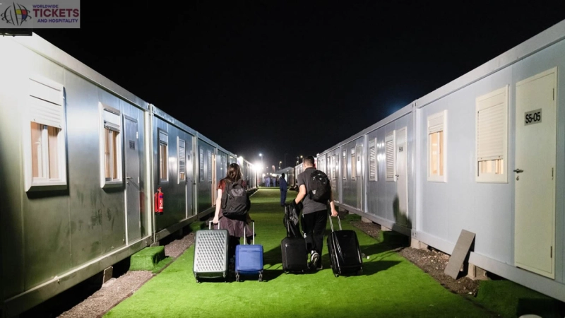 Qatar Football World Cup visitors stay in containers decorated with furniture