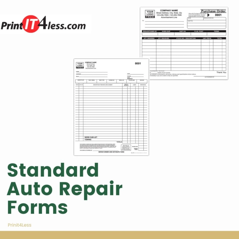 Get Organized with Custom Auto Service Invoices | Printit4less