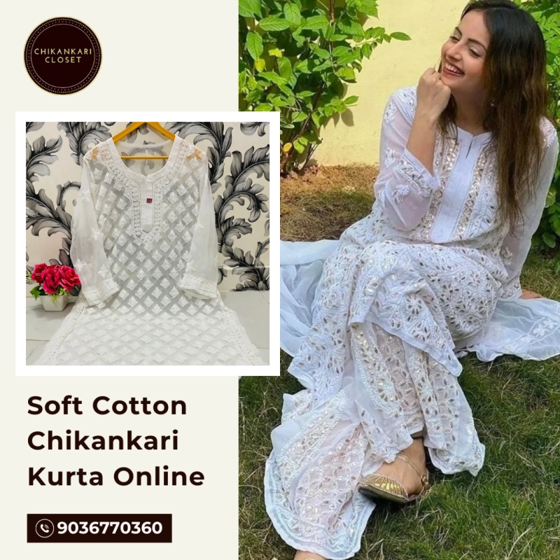 Chikankari Closet: Discover the Best Chikankari Kurta with Palazzo Online