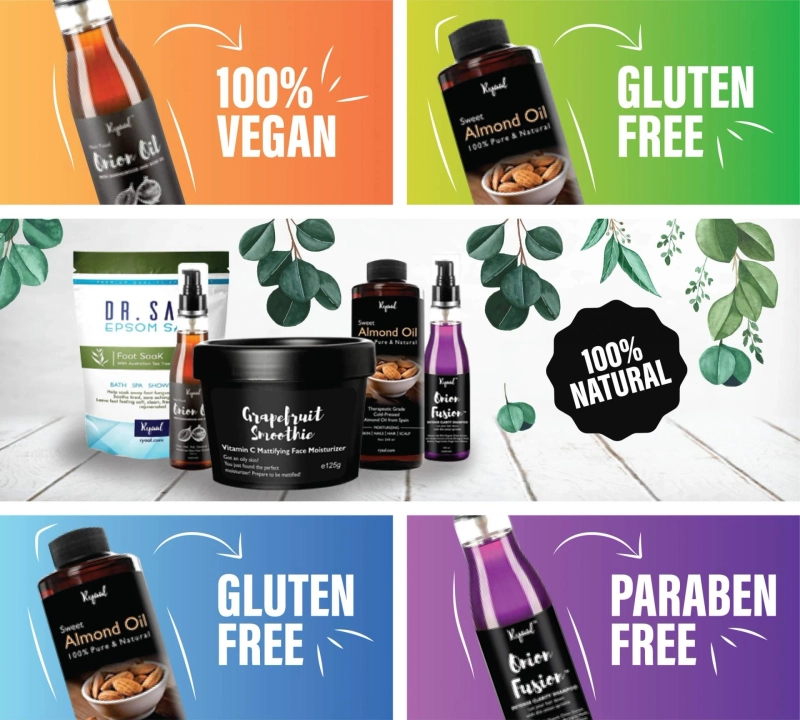 Ryaal's Natural Skincare and Haircare Products Range