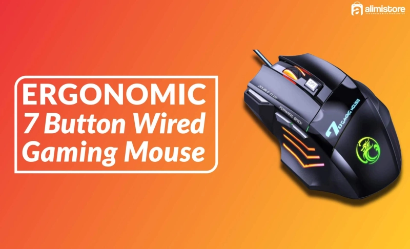 Ergonomic 7 Button Wired Gaming Mouse