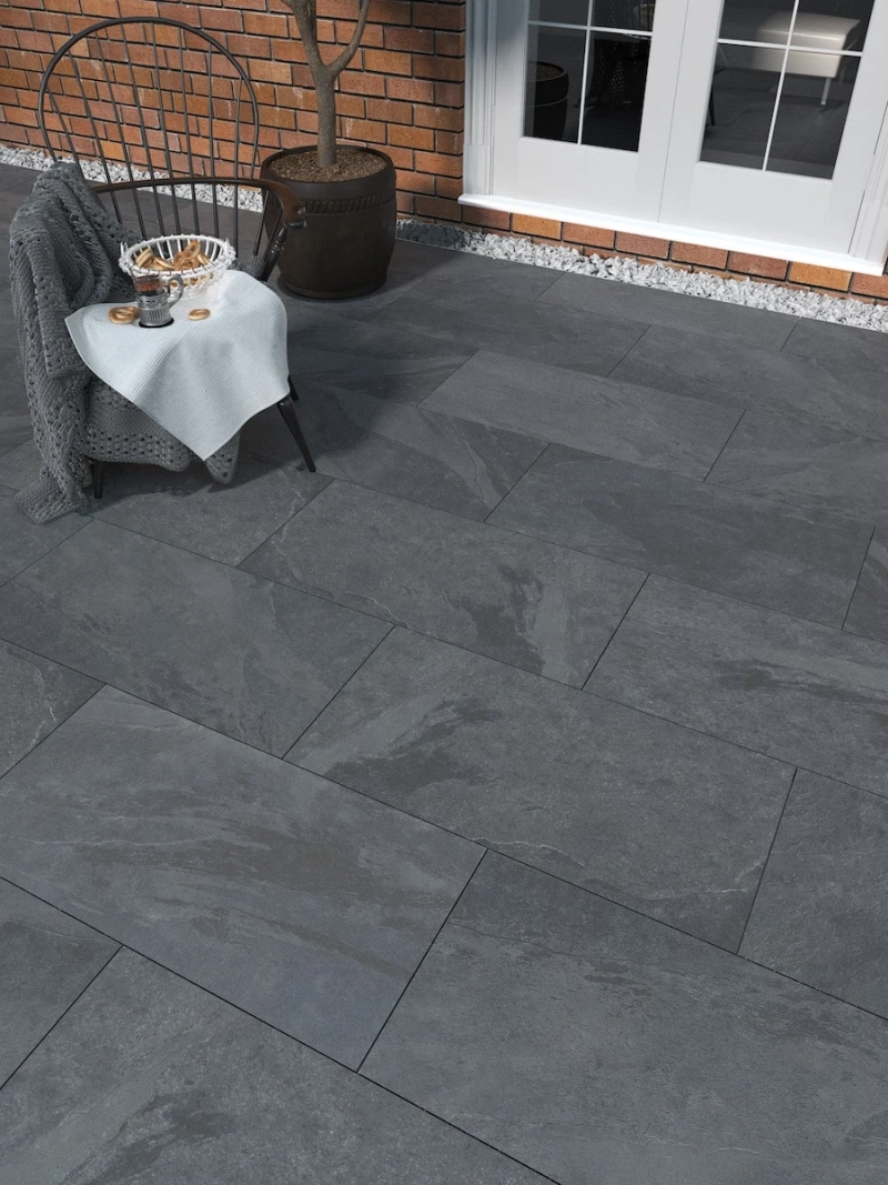 Black Outdoor Porcelain Paving - Royale Stones