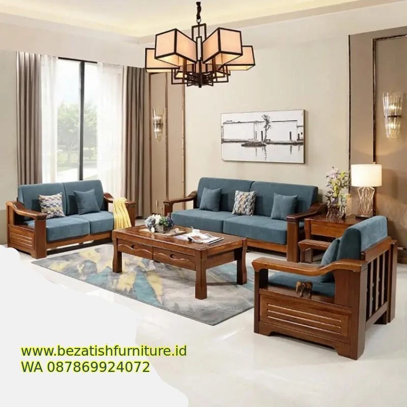 Model Gambar Meja Kursi Ruang Tamu Sofa Kayu Jati Minimalis Model Mewah Modern Terbaru