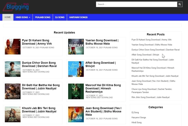 Bloggingmark is India's top Hindi and regional music download site, and is a thoroughly enjoyable place to be