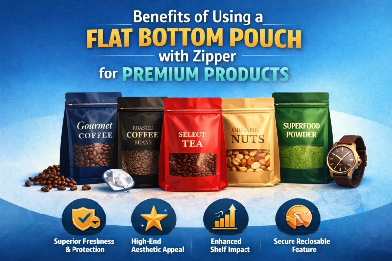 Why Brands Prefer Flat Bottom Pouch Manufacturers for Flexible Packaging