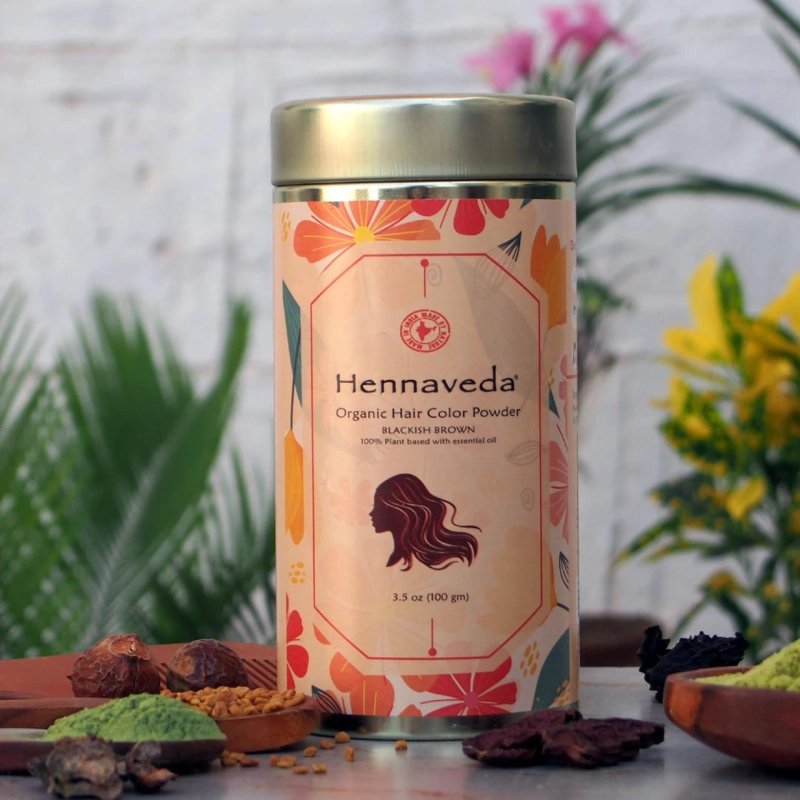 Hennaveda Herbal Hair Dye Powder - Nature's Elegance Unveiled