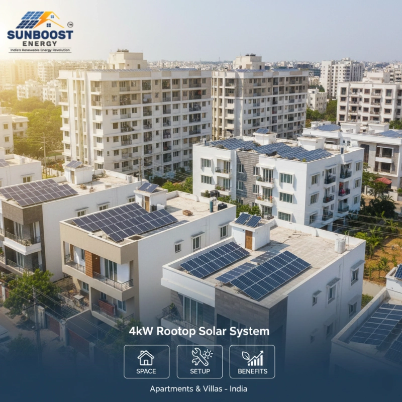 4kW Rooftop Solar System for Apartments & Villas: Space, Setup & Benefits