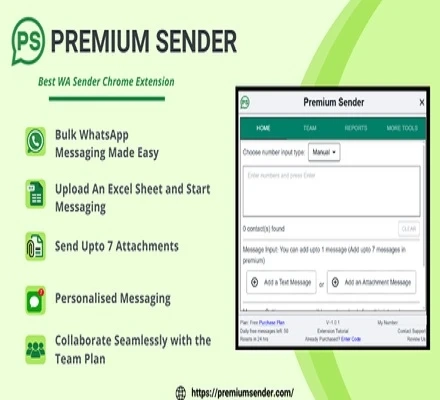 How to send 1000 WhatsApp messages in 1 click using Premium Sender?