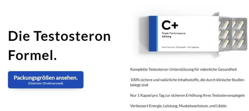 C+ Testosteron Kapseln Erfahrung, Kaufen, Test, Fake