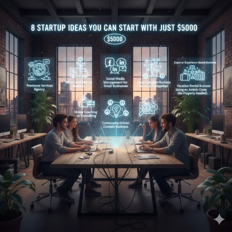 8 startup ideas you can start with just $5000
