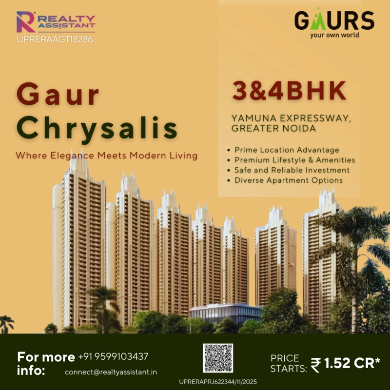 Gaur Chrysalis Greater Noida: A High-Growth Residential Investment on Yamuna Expressway