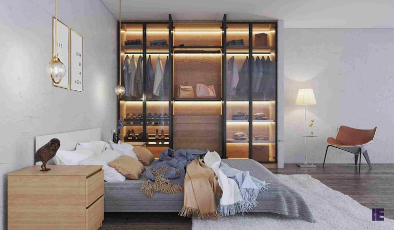 Modern Glass Wardrobe Design