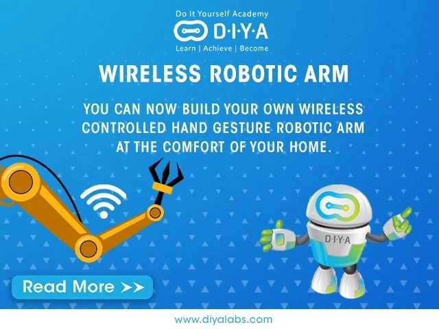 Wireless Controlled Robotic Arm | Online robotics classes for kids
