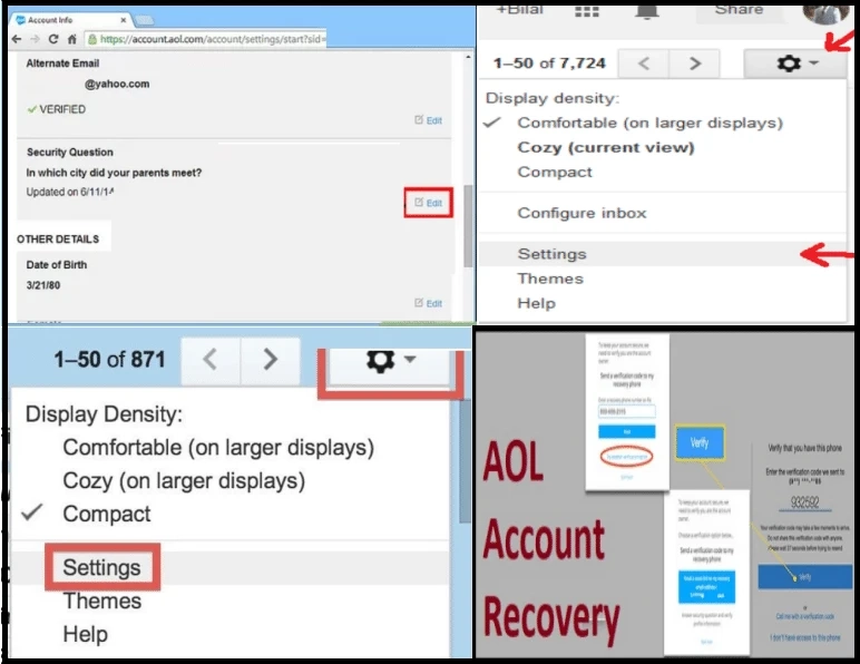 How can I recover my AOL account?