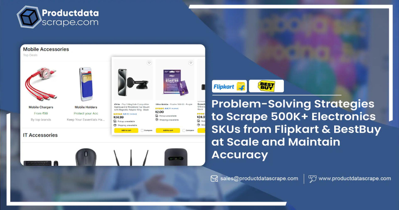 Scrape 500K+ Electronics SKUs from Flipkart & BestBuy