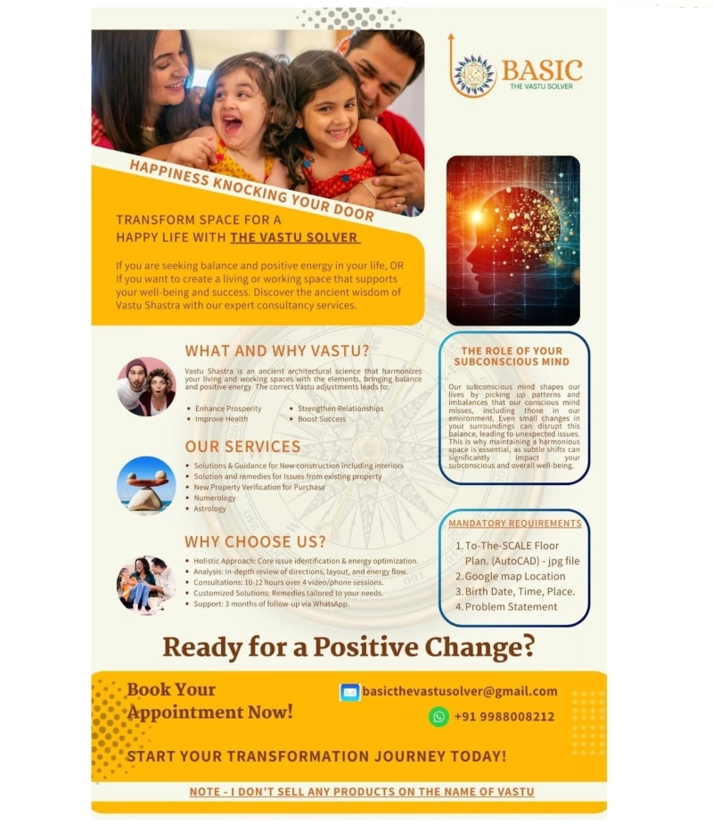 BASIC – The VASTU Solver - Bangalore: A Trusted Vastu Expert Helping People Transform Their Lives