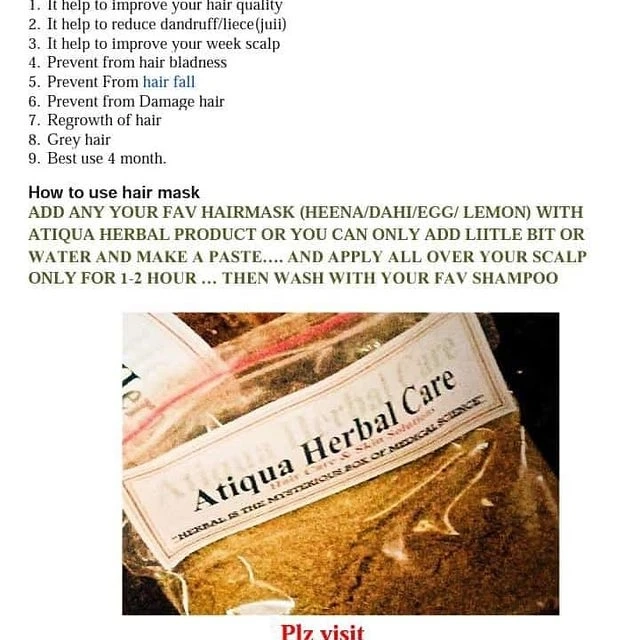 ATIQUA HERBAL FACE MASK