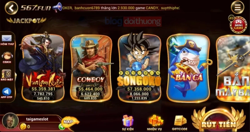 TẢI GAME BÀI ĐỔI THƯỞNG TẶNG VỐN VỚI NHIỀU QUÀ HAY