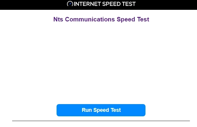 NTS Communications Speed Test