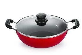 Non Stick Kadhai with Glass Lid