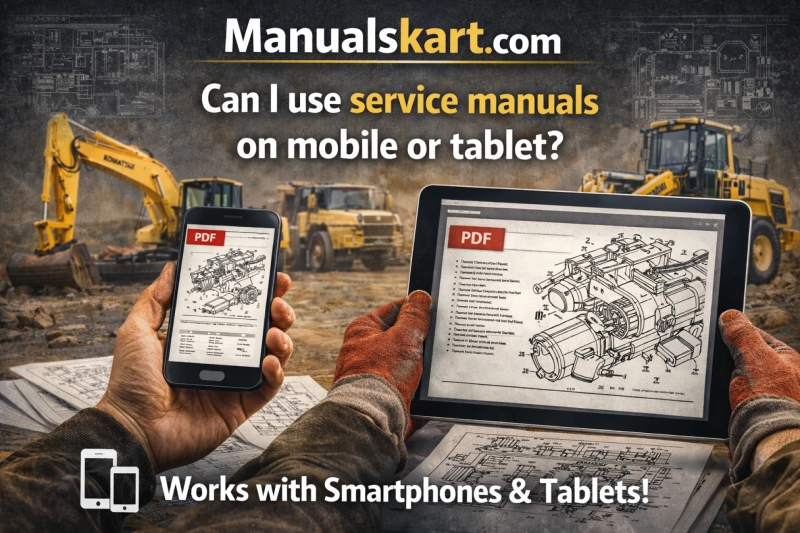 Can I use service manuals on mobile or tablet?