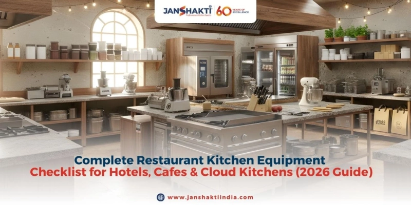 Complete Restaurant Kitchen Equipment Checklist for Hotels, Cafes & Cloud Kitchens (2026 Guide)