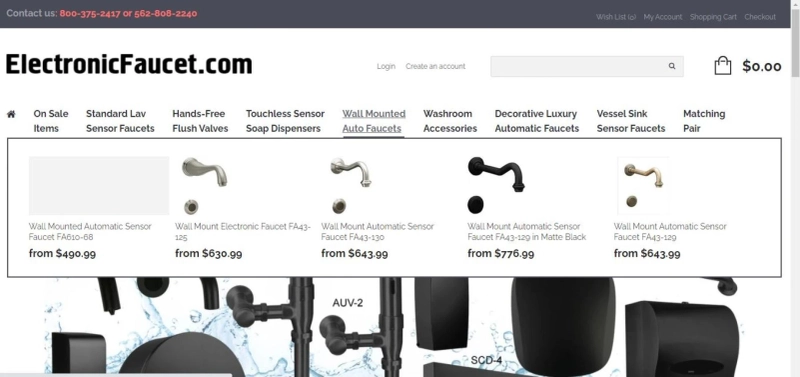 Get all type electronic faucet and  touchless soap dispenser