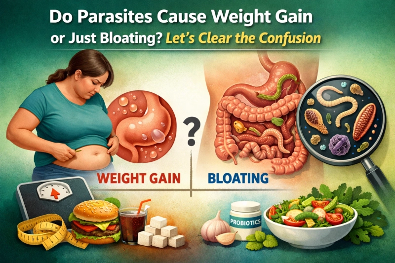 Do Parasites Cause Weight Gain or Just Bloating? Let’s Clear the Confusion