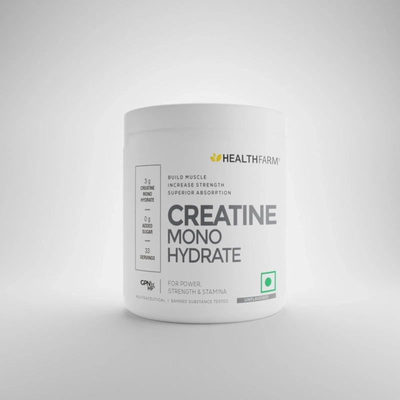 Healthfarm Muscle Creatine Monohydrate (100g) – Buy online at Best Prices