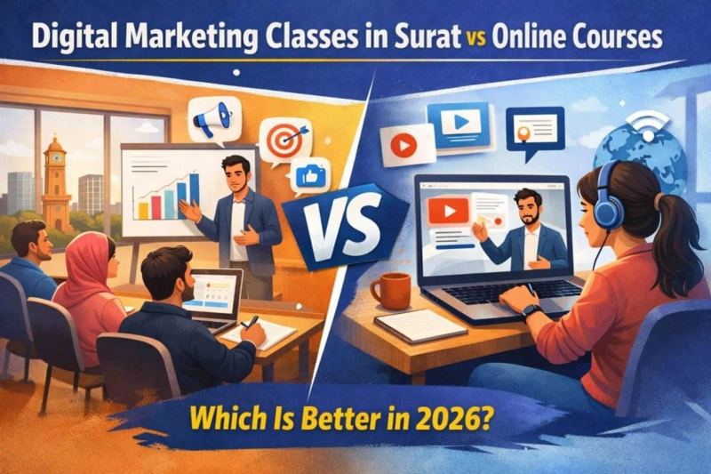 Digital Marketing Classes in Surat vs Online Courses: Which Is Better in 2026?