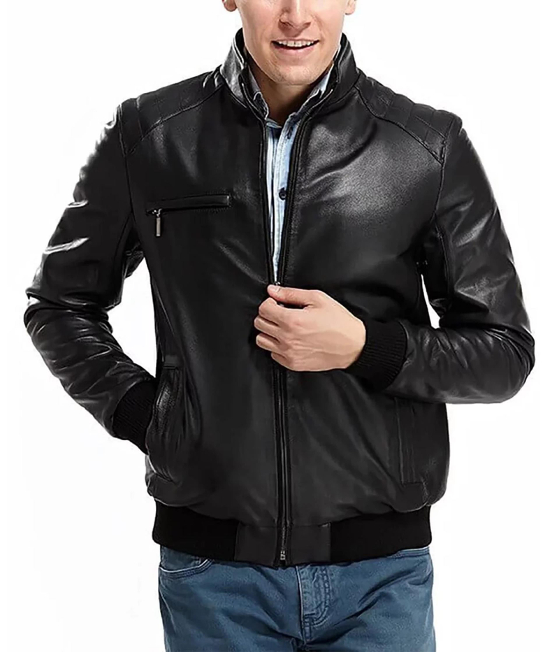 Winter Leather Jacket Mens on Sale