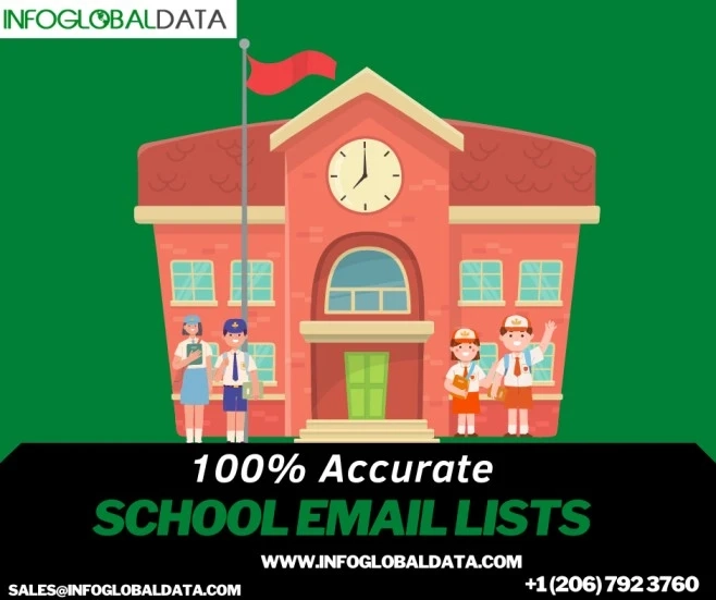 What is the geographic distribution of prospects in the School Email Lists