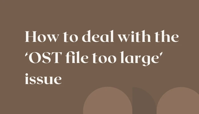How to deal with the ‘OST file too large’ issue