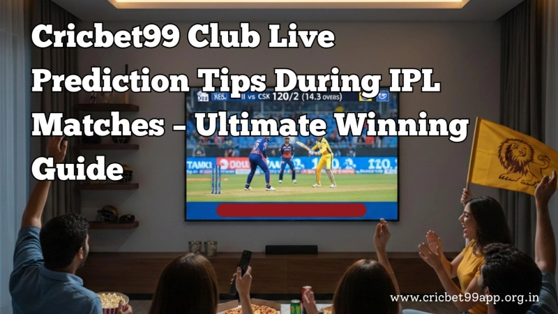  Cricbet99 Club Live Prediction Tips During IPL Matches – Ultimate Winning Guide