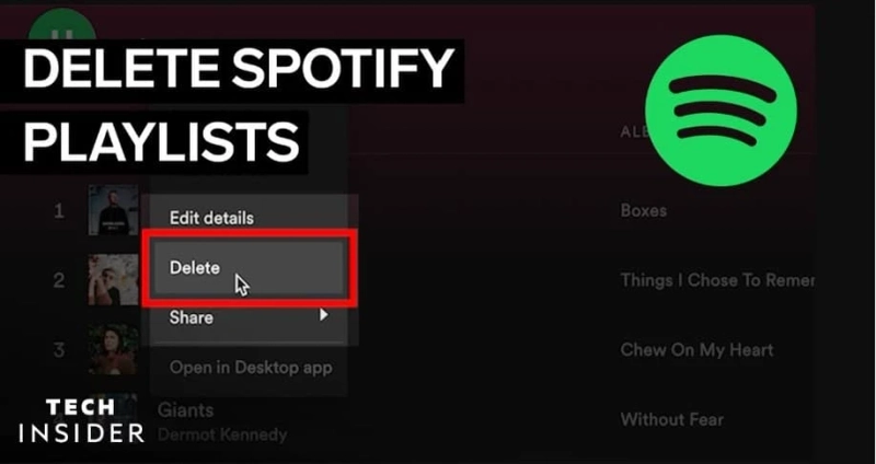 How to delete a Spotify playlist