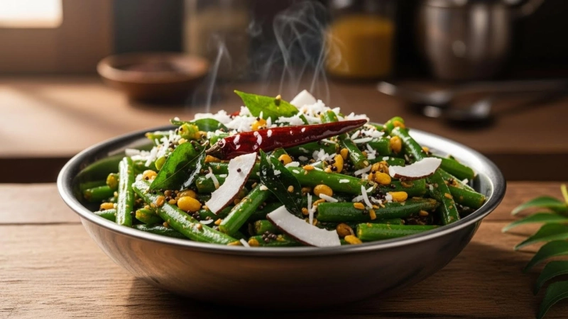 Fresh Green Bean Salad with Basil and Balsamic Vinegar