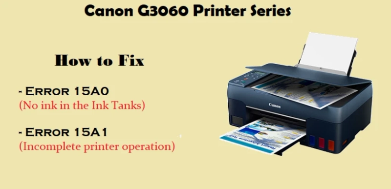 Fix Error 15A0 and 15A1 in Canon G3060 Printer Series