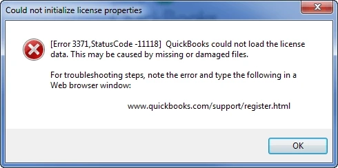 How to Troubleshoot QuickBooks Error 3371 Status code 11118?