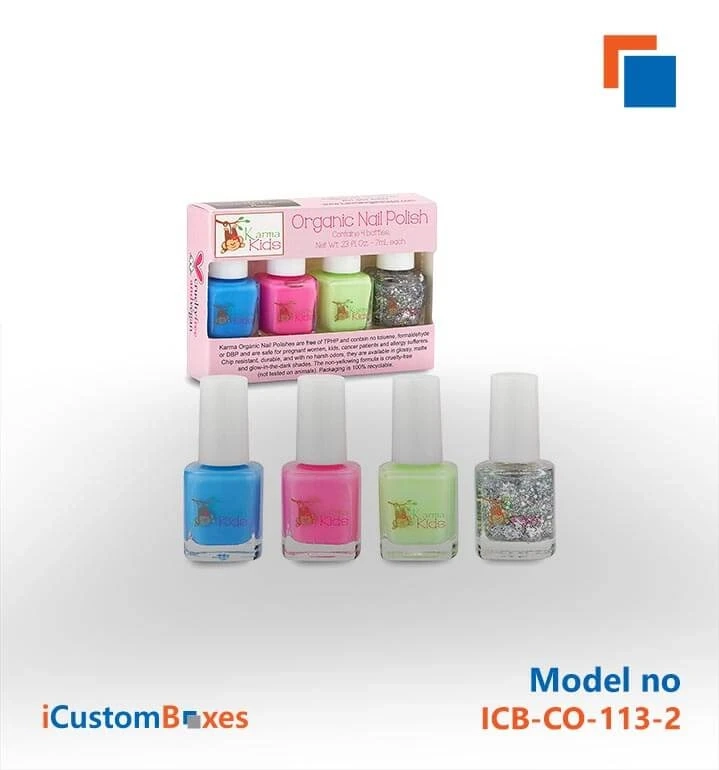 Get Custom Nail polish boxes wholesale at ICustomBoxes