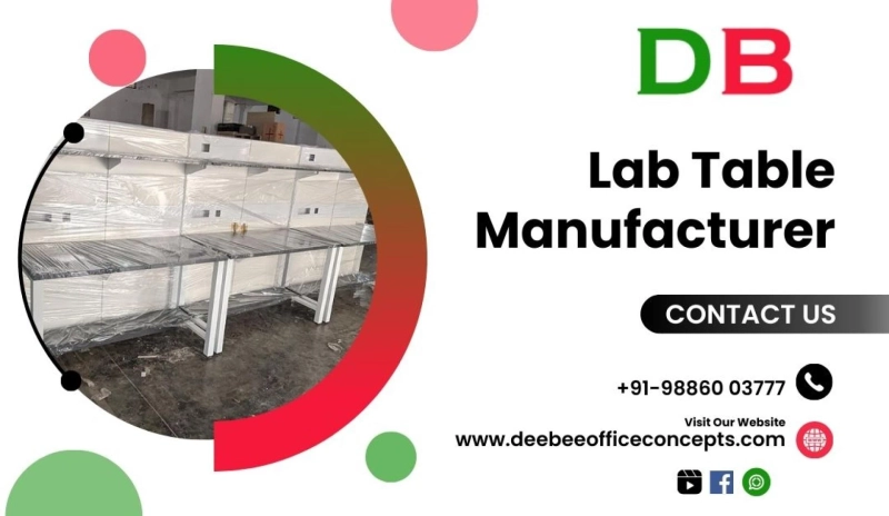 What are the benefits of having a height-adjustable lab table?