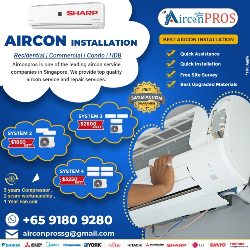 Sharp Aircon Installation