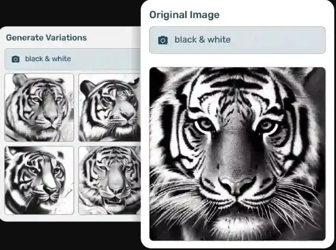 Simplified's Text to Image: Black & White Image Mastery